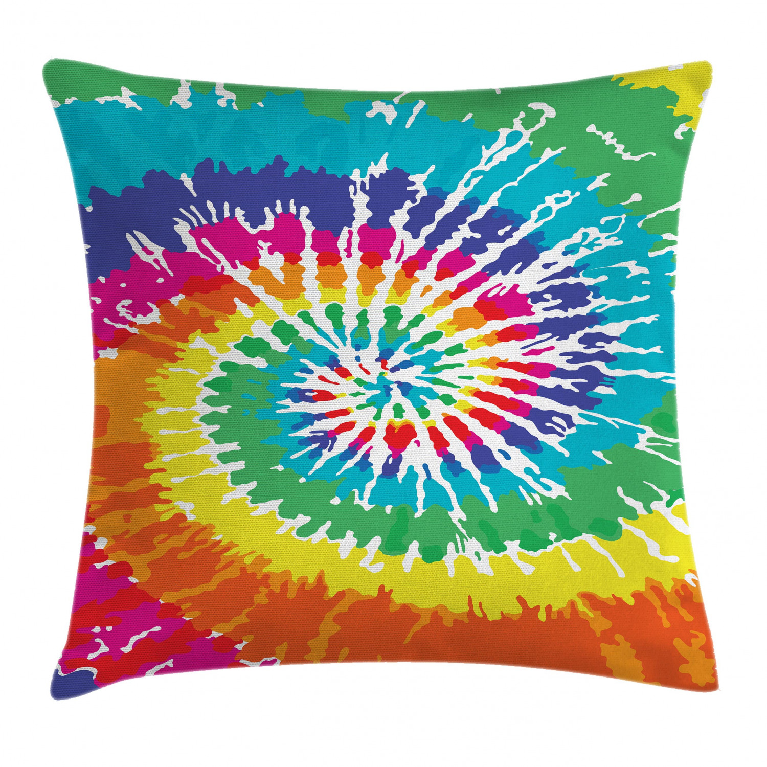 Tie Dye Pillow Case Spiral Multicolor Decorative Sofa Cushion cover Throw Couch Tie Dye Pillow Case Spiral Multicolor Decorative Sofa Cushion cover Throw Couch
